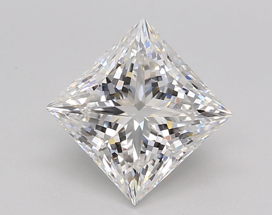 2.02 Carat Princess Shaped, Ideal Cut, E Color, VVS1 Clarity, IGI Certified Lab Grown Diamond
