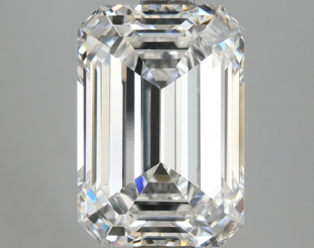 4.05 Carat Emerald Shaped, Ideal Cut, D Color, VVS2 Clarity, IGI Certified Lab Grown Diamond