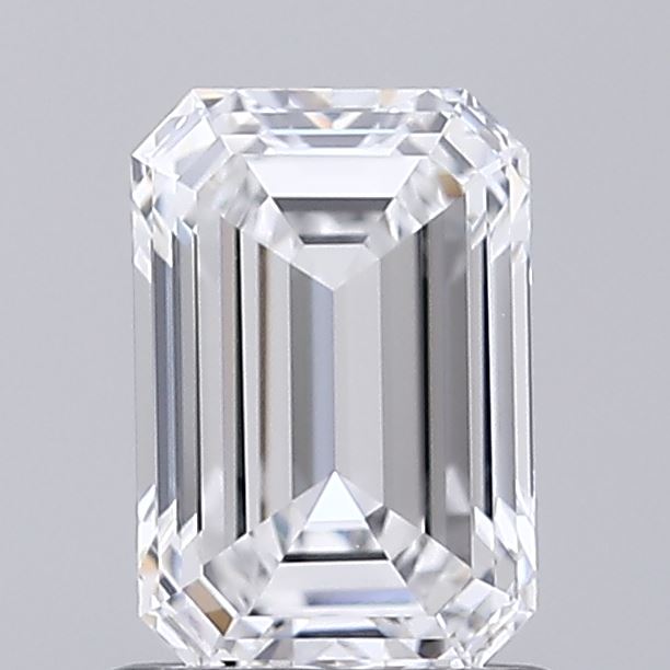 1.07 Carat Emerald Shaped, Excellent Cut, D Color, VVS1 Clarity, IGI Certified Lab Grown Diamond