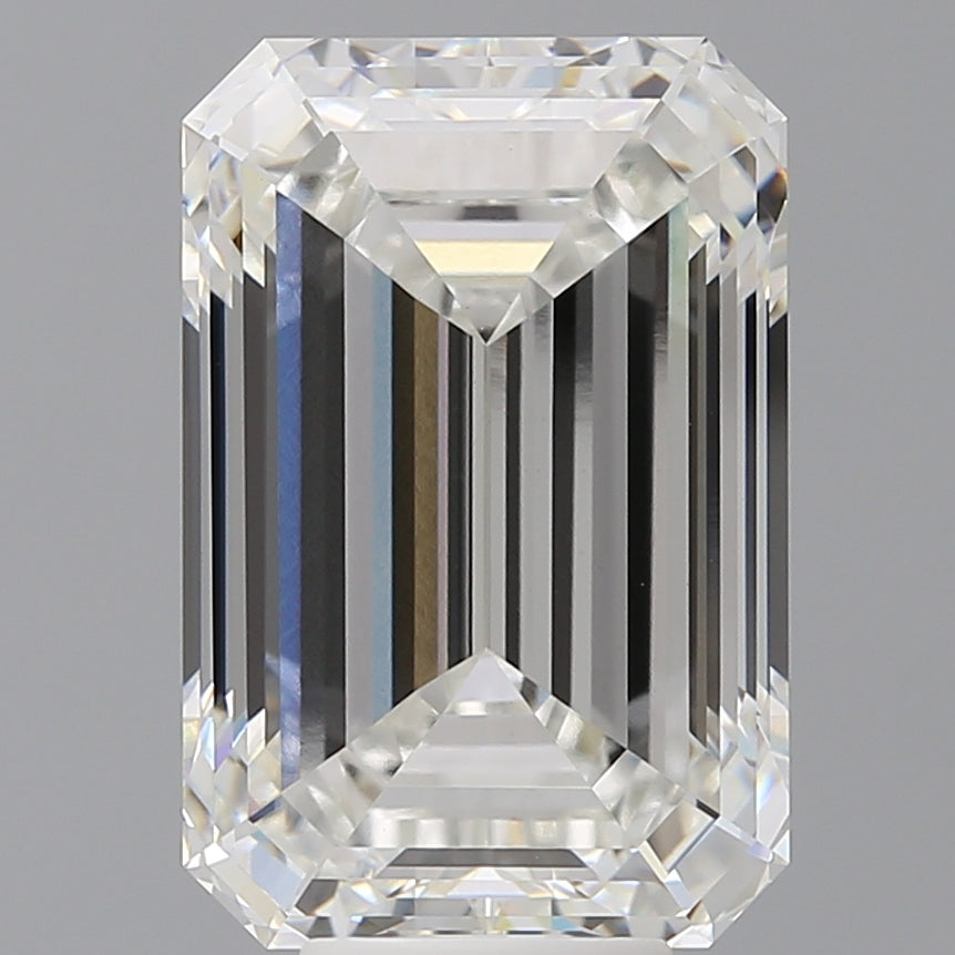 9.07 Carat Emerald Shaped, Ideal Cut, G Color, VVS2 Clarity, IGI Certified Lab Grown Diamond