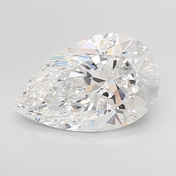 5.09 Carat Pear Shaped, Excellent Cut, D Color, VVS2 Clarity, IGI Certified Lab Grown Diamond