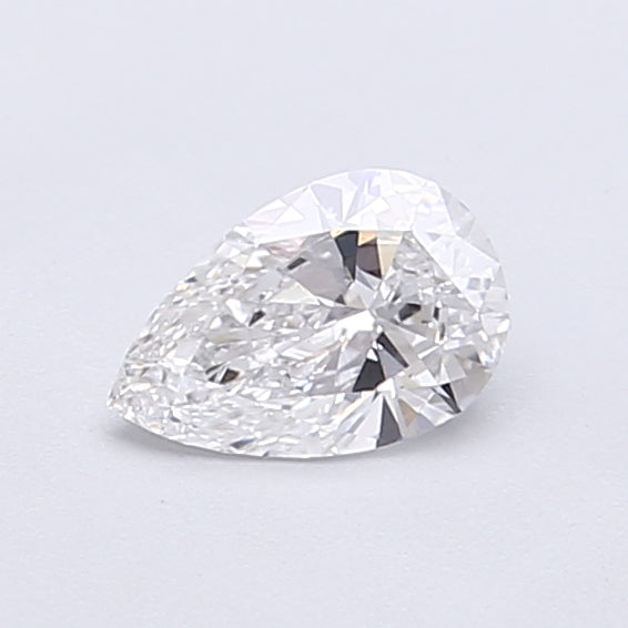 0.39 Carat Pear Shaped, Very Good Cut, D Color, VVS2 Clarity, IGI Certified Lab Grown Diamond