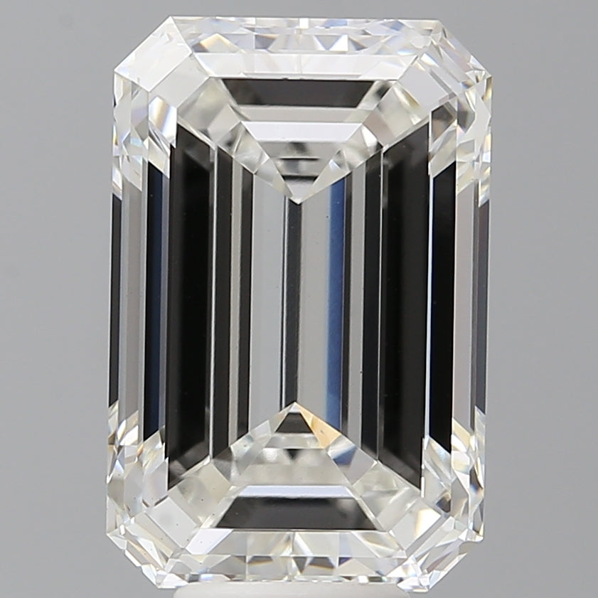 8.09 Carat Emerald Shaped, Excellent Cut, F Color, VS1 Clarity, IGI Certified Lab Grown Diamond