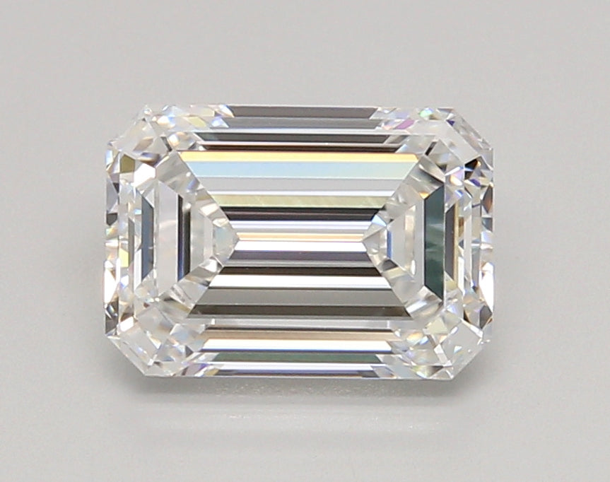 2.50 Carat Emerald Shaped, Ideal Cut, D Color, VVS1 Clarity, IGI Certified Lab Grown Diamond