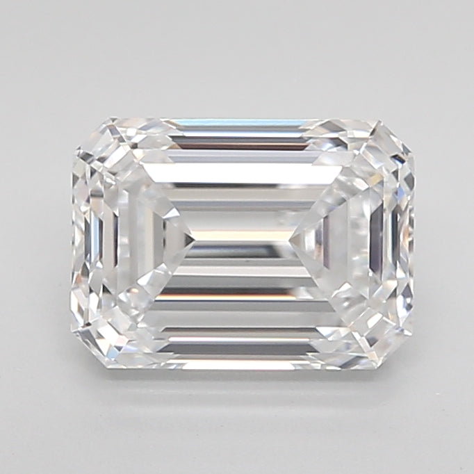 2.04 Carat Emerald Shaped, Ideal Cut, D Color, VS1 Clarity, IGI Certified Lab Grown Diamond
