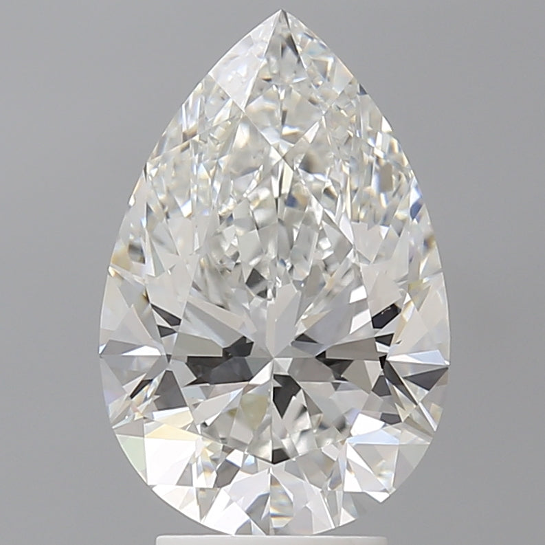 4.07 Carat Pear Shaped, Ideal Cut, F Color, VVS2 Clarity, IGI Certified Lab Grown Diamond
