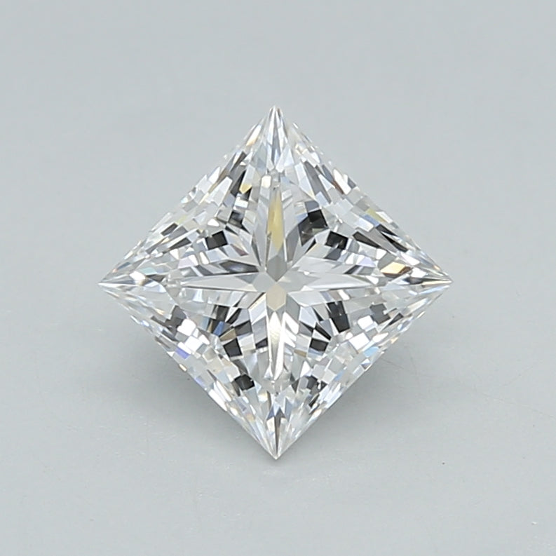 1.04 Carat Princess Shaped, Ideal Cut, E Color, VVS2 Clarity, IGI Certified Lab Grown Diamond