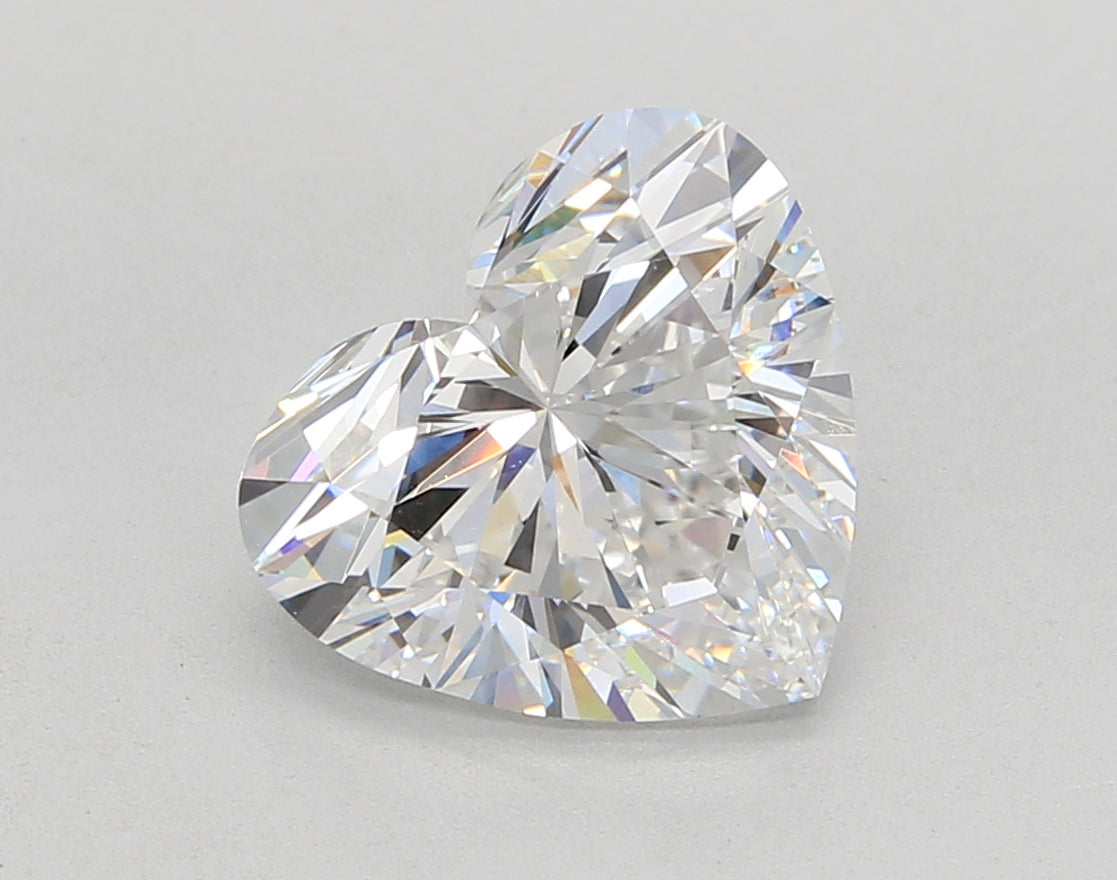 4.06 Carat Heart Shaped, Ideal Cut, D Color, VVS2 Clarity, IGI Certified Lab Grown Diamond
