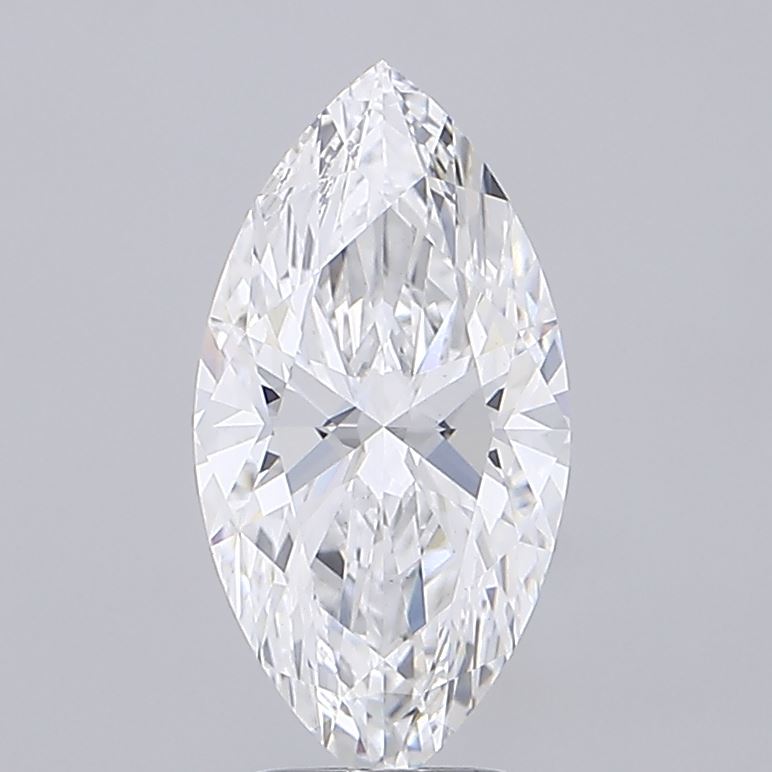 4.05 Carat Marquise Shaped, Ideal Cut, E Color, VVS2 Clarity, IGI Certified Lab Grown Diamond