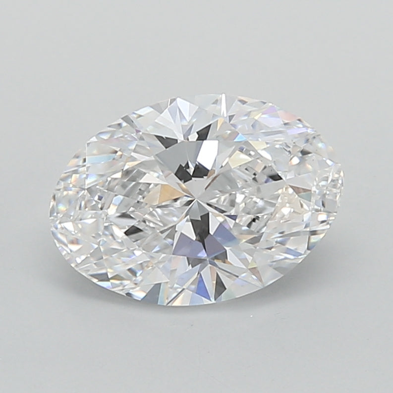 1.50 Carat Oval Shaped, Ideal Cut, D Color, VS2 Clarity, IGI Certified Lab Grown Diamond