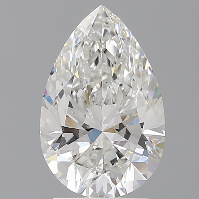 2.60 Carat Pear Shaped, Ideal Cut, E Color, VVS2 Clarity, IGI Certified Lab Grown Diamond