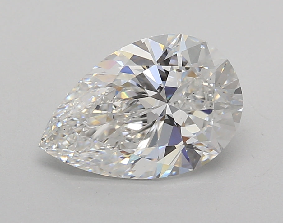 2.02 Carat Pear Shaped, Excellent Cut, E Color, VS1 Clarity, IGI Certified Lab Grown Diamond