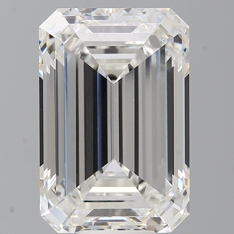 12.57 Carat Emerald Shaped, Ideal Cut, F Color, VVS2 Clarity, IGI Certified Lab Grown Diamond