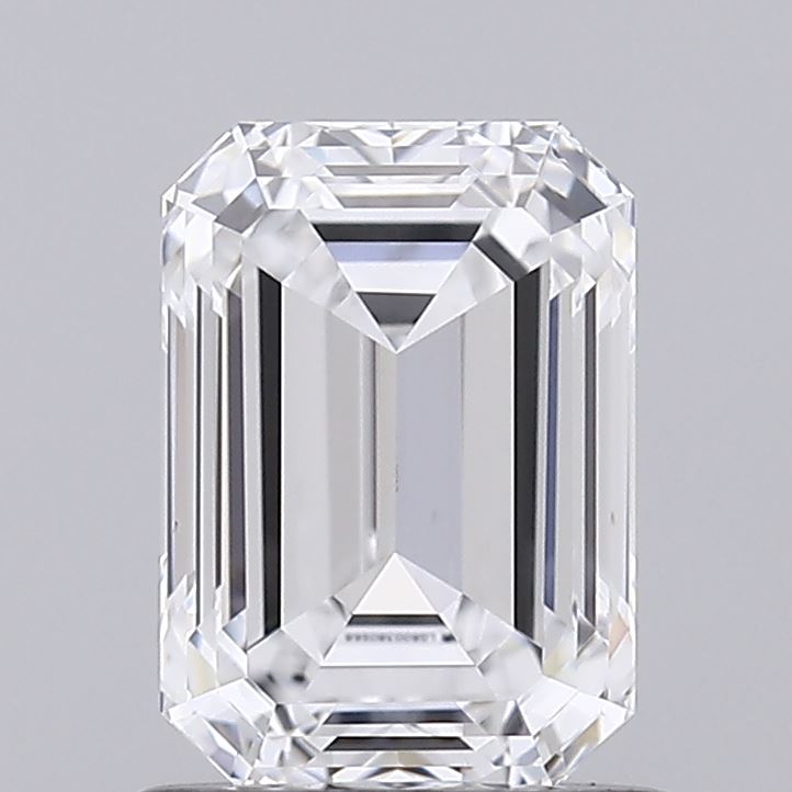 1.07 Carat Emerald Shaped, Ideal Cut, D Color, VVS2 Clarity, IGI Certified Lab Grown Diamond
