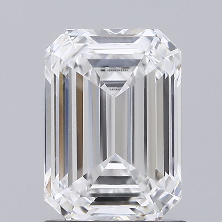 1.54 Carat Emerald Shaped, Ideal Cut, D Color, VVS2 Clarity, IGI Certified Lab Grown Diamond