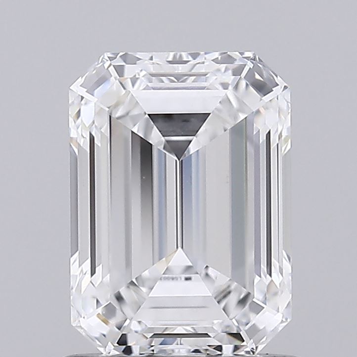 1.08 Carat Emerald Shaped, Ideal Cut, E Color, VVS2 Clarity, IGI Certified Lab Grown Diamond