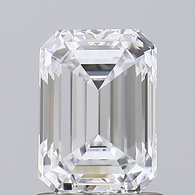 1.08 Carat Emerald Shaped, Ideal Cut, D Color, VVS2 Clarity, IGI Certified Lab Grown Diamond