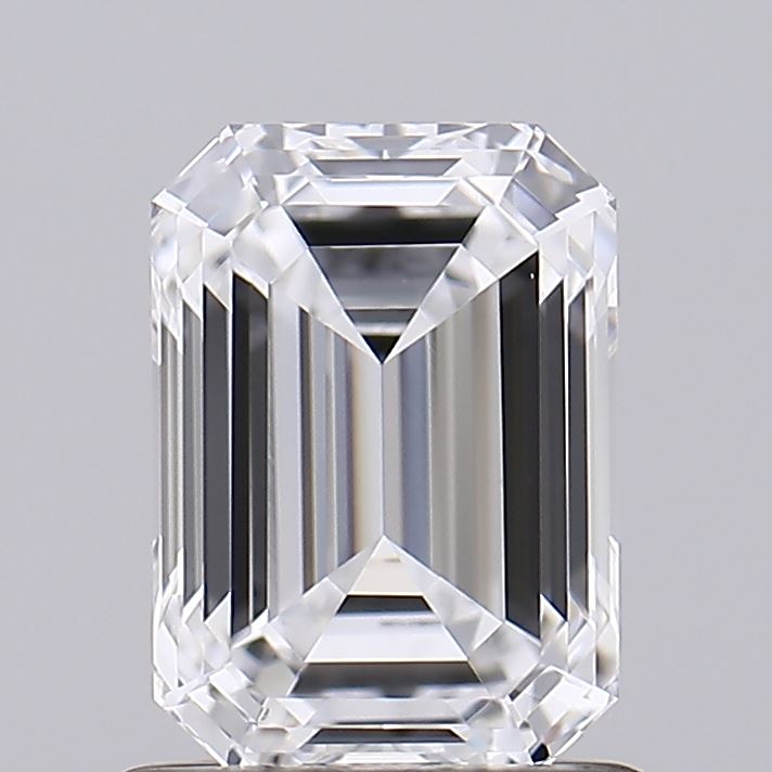 1.09 Carat Emerald Shaped, Ideal Cut, D Color, VVS2 Clarity, IGI Certified Lab Grown Diamond