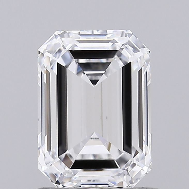 1.07 Carat Emerald Shaped, Ideal Cut, D Color, IF Clarity, IGI Certified Lab Grown Diamond