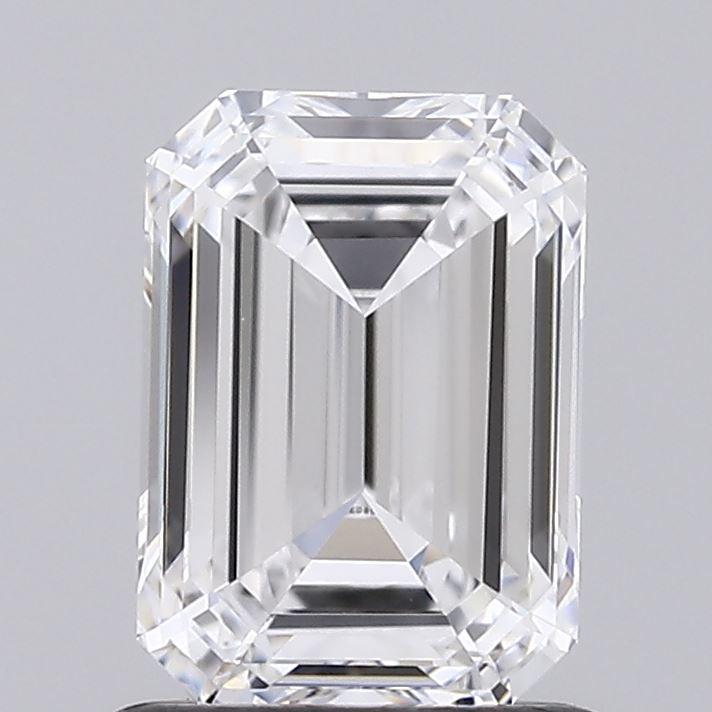 1.06 Carat Emerald Shaped, Ideal Cut, E Color, IF Clarity, IGI Certified Lab Grown Diamond