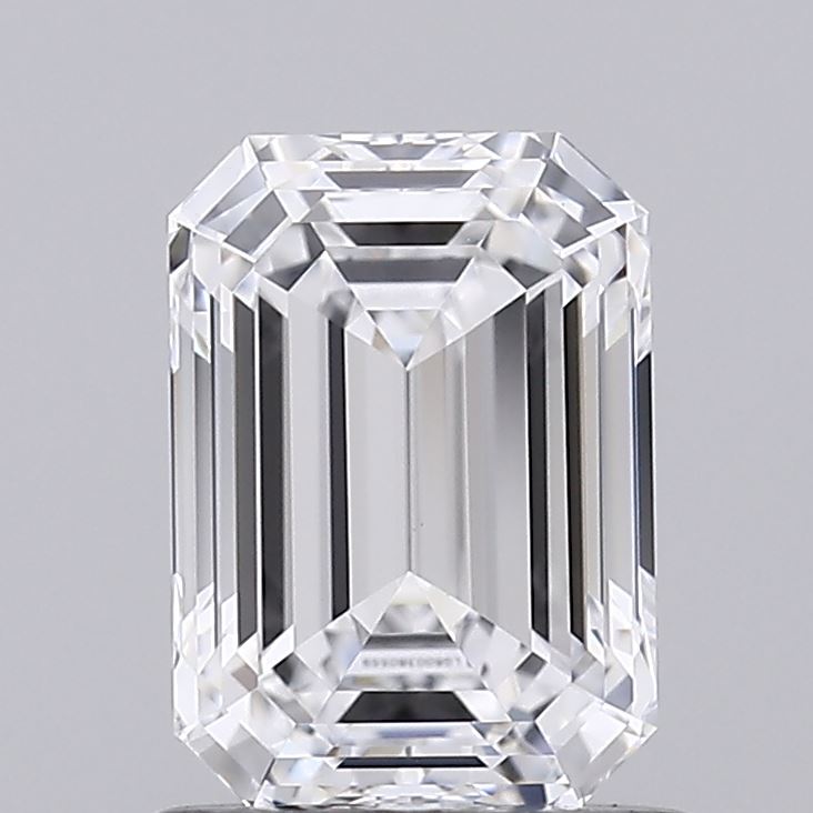 1.06 Carat Emerald Shaped, Ideal Cut, D Color, VVS2 Clarity, IGI Certified Lab Grown Diamond