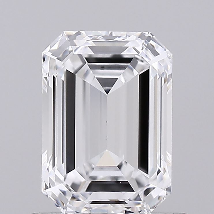 1.00 Carat Emerald Shaped, Ideal Cut, D Color, VS1 Clarity, IGI Certified Lab Grown Diamond