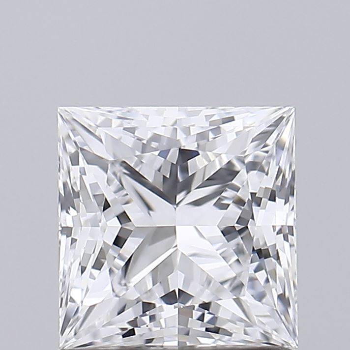 1.03 Carat Princess Shaped, Ideal Cut, D Color, VVS2 Clarity, IGI Certified Lab Grown Diamond