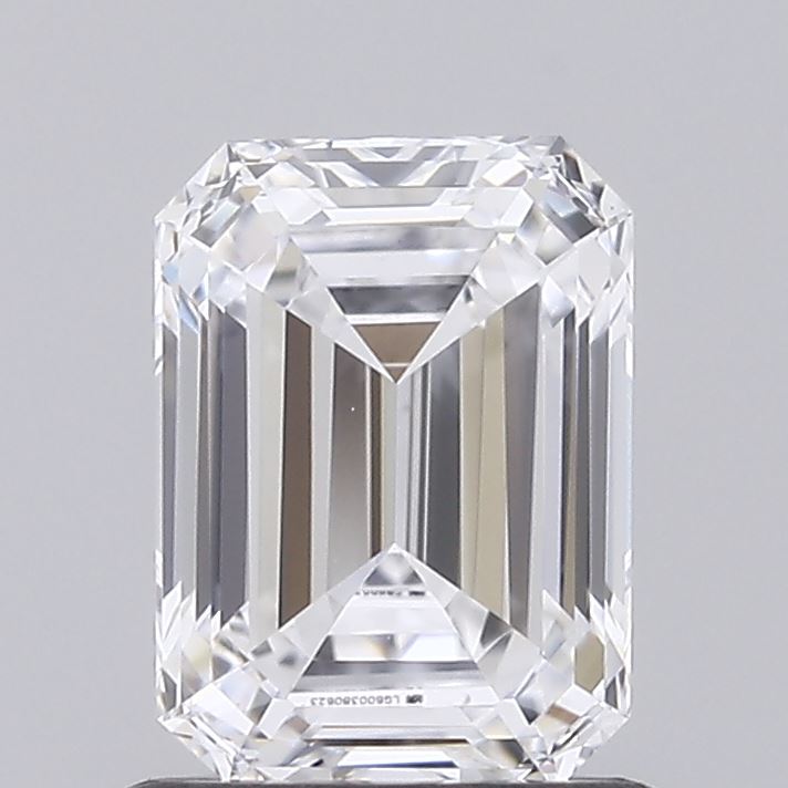 0.97 Carat Emerald Shaped, Ideal Cut, D Color, VVS2 Clarity, IGI Certified Lab Grown Diamond