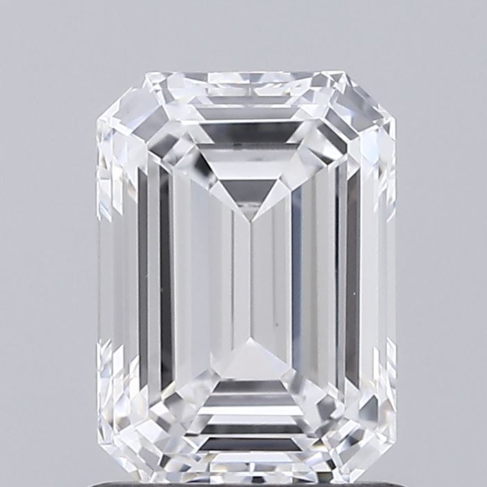 1.06 Carat Emerald Shaped, Ideal Cut, D Color, VVS2 Clarity, IGI Certified Lab Grown Diamond