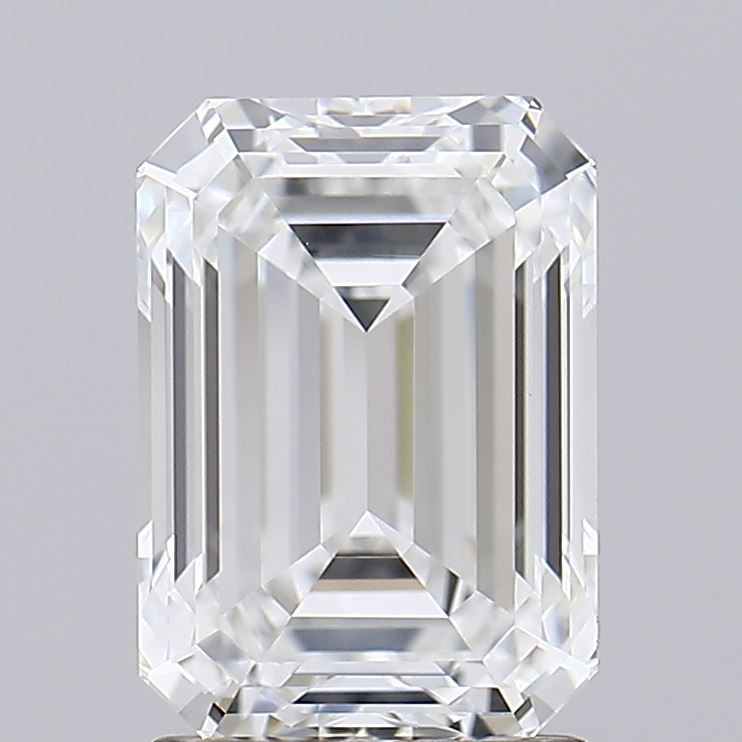 2.12 Carat Emerald Shaped, Ideal Cut, E Color, VVS2 Clarity, IGI Certified Lab Grown Diamond