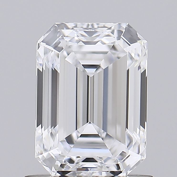1.06 Carat Emerald Shaped, Ideal Cut, D Color, VVS1 Clarity, IGI Certified Lab Grown Diamond