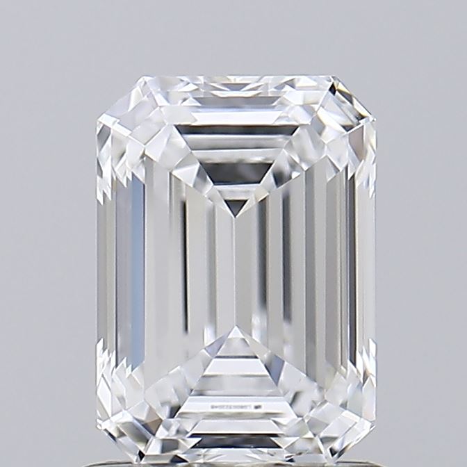 1.08 Carat Emerald Shaped, Ideal Cut, D Color, VVS2 Clarity, IGI Certified Lab Grown Diamond