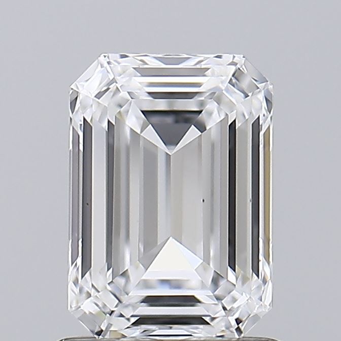 1.11 Carat Emerald Shaped, Ideal Cut, D Color, VVS2 Clarity, IGI Certified Lab Grown Diamond