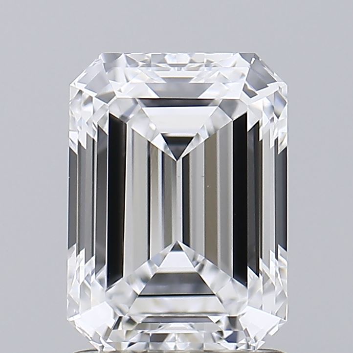1.48 Carat Emerald Shaped, Ideal Cut, D Color, VS1 Clarity, IGI Certified Lab Grown Diamond