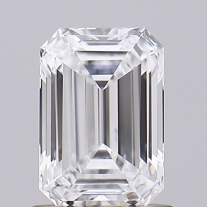 1.09 Carat Emerald Shaped, Ideal Cut, D Color, VVS2 Clarity, IGI Certified Lab Grown Diamond