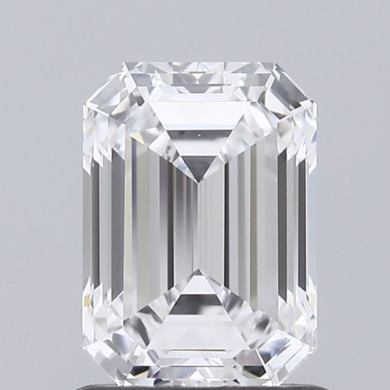 1.12 Carat Emerald Shaped, Ideal Cut, D Color, VVS1 Clarity, IGI Certified Lab Grown Diamond