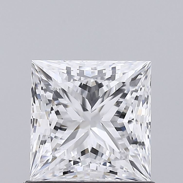 1.01 Carat Princess Shaped, Ideal Cut, D Color, VVS2 Clarity, IGI Certified Lab Grown Diamond