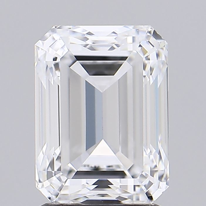 2.20 Carat Emerald Shaped, Excellent Cut, D Color, IF Clarity, IGI Certified Lab Grown Diamond