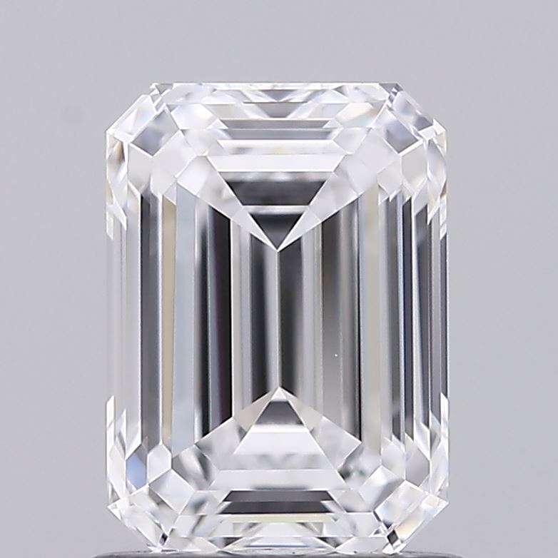 1.10 Carat Emerald Shaped, Ideal Cut, E Color, VVS1 Clarity, IGI Certified Lab Grown Diamond