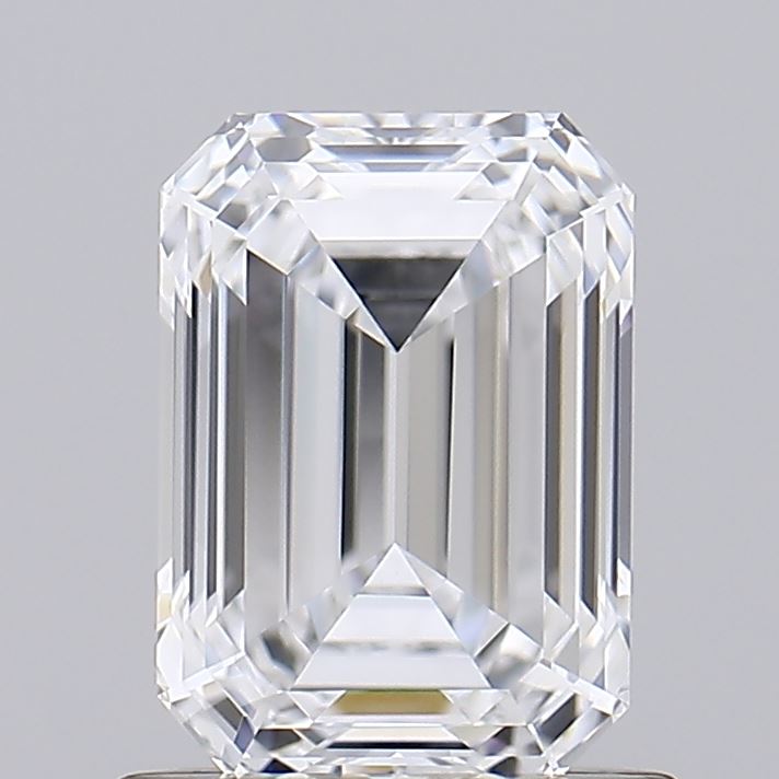 1.08 Carat Emerald Shaped, Ideal Cut, D Color, VVS2 Clarity, IGI Certified Lab Grown Diamond
