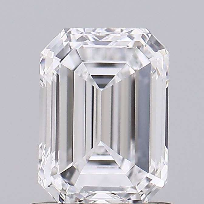 0.99 Carat Emerald Shaped, Excellent Cut, D Color, VVS2 Clarity, IGI Certified Lab Grown Diamond