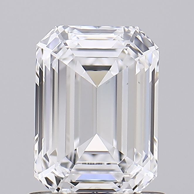 1.06 Carat Emerald Shaped, Ideal Cut, D Color, VVS1 Clarity, IGI Certified Lab Grown Diamond