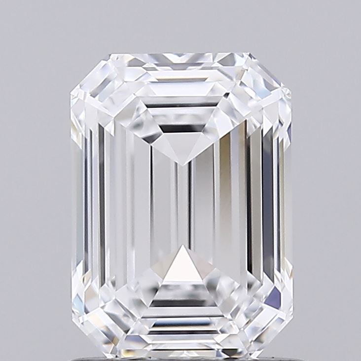 1.07 Carat Emerald Shaped, Ideal Cut, D Color, VVS1 Clarity, IGI Certified Lab Grown Diamond