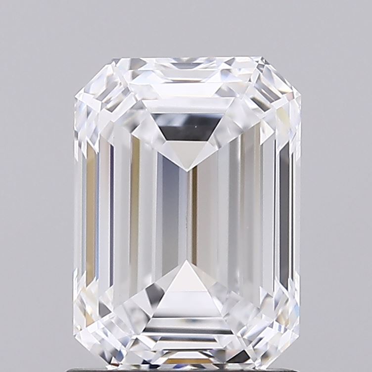 1.54 Carat Emerald Shaped, Ideal Cut, D Color, IF Clarity, IGI Certified Lab Grown Diamond