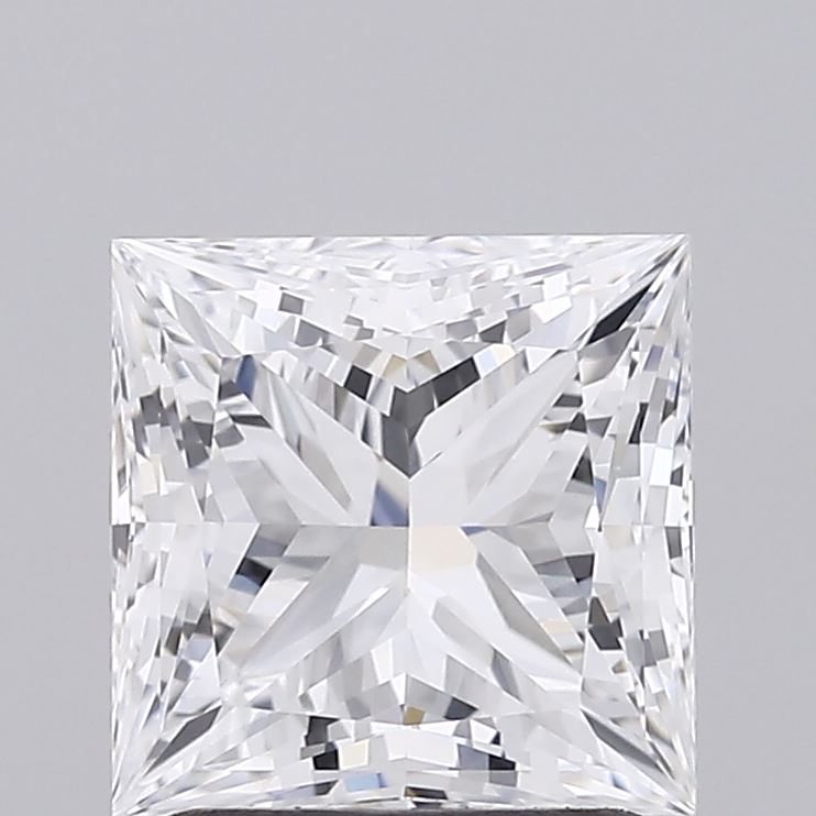1.54 Carat Princess Shaped, Ideal Cut, E Color, VVS2 Clarity, IGI Certified Lab Grown Diamond
