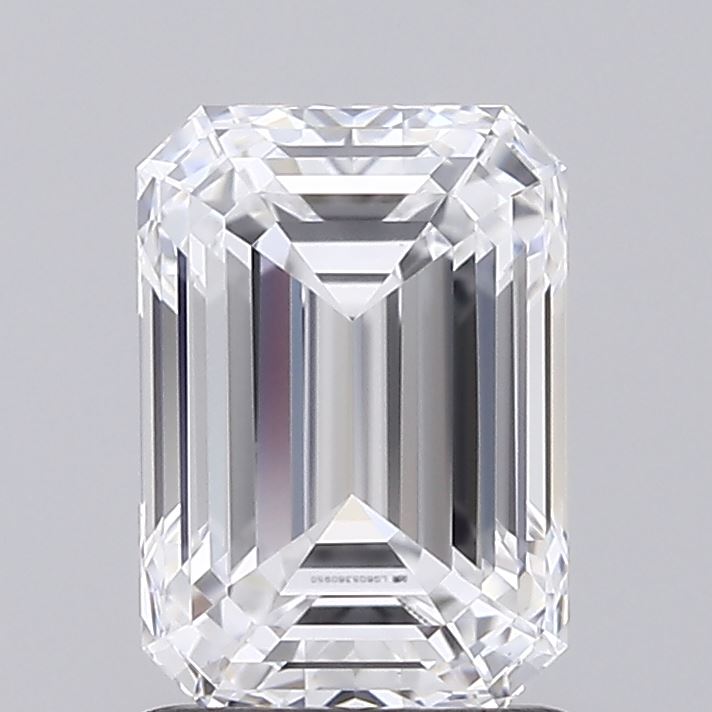 1.52 Carat Emerald Shaped, Ideal Cut, D Color, VS1 Clarity, IGI Certified Lab Grown Diamond
