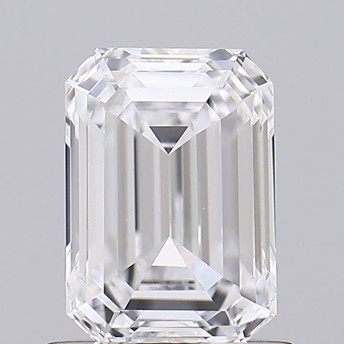1.06 Carat Emerald Shaped, Ideal Cut, D Color, VVS2 Clarity, IGI Certified Lab Grown Diamond