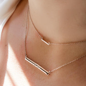  recycled gold bar necklace