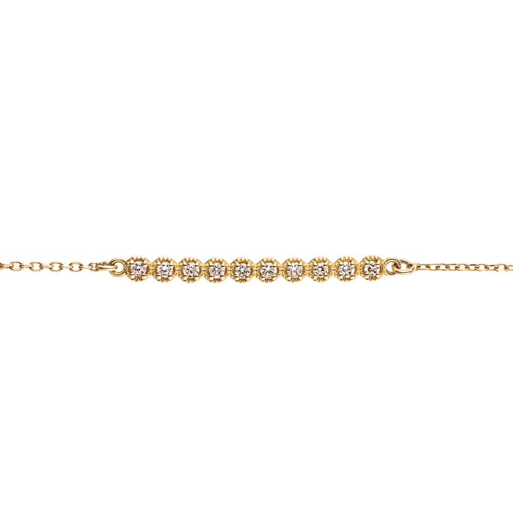 18K Rose & White Gold Polish 7 Stone - Flexible Diamond Bracelet