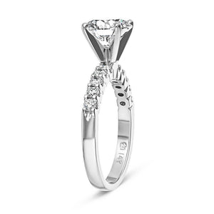 Moissanite - 10 Stone Accented Engagement Ring